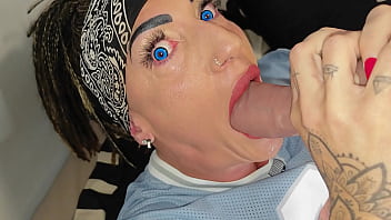 Destroying and sucking my giant dildo.