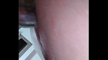 My cuckold hubby bought a cock sleeve and i use it with my big cock neighbor