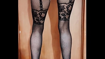 Milf wife in stockings masturbation her pussy