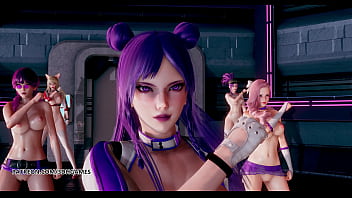 [MMD] Dreamcatcher - SCREAM Naked Kpop Dance Ahri Akali Kaisa Evelynn Seraphine KDA League of Legend
