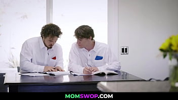 MomSwop - Motorcyclist Step Moms Pummeling their Bookworm Stepsons, Tricia Oaks, Lily Lane, Rion King, Robby Echo