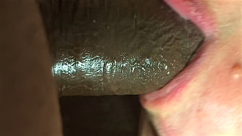 Black man playing the try-not-cum challenge with his wife sucking on his cock, failed and ended up cumming inside her mouth