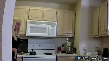 Blonde teen has secret sex with stepbrother